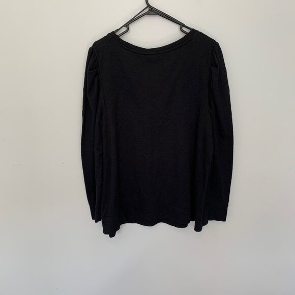 ๐ฑ 5 FOR $10. EVRI TEXTURED BLACK ROUND NECK LONG SLEEVE TOP SIZE 1X - Picture 4 of 7